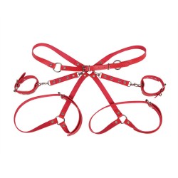 SUBBLIME - 953706 MANETTE CON CINTURA BONDAGE ROSSO TAGLIA UNICA