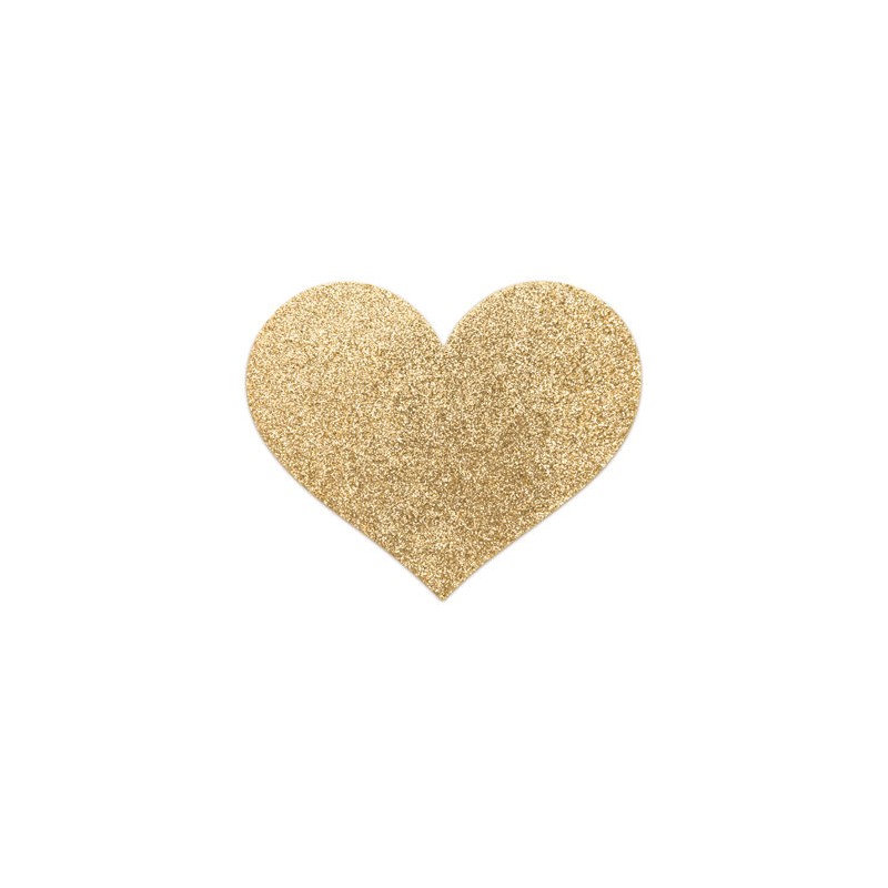 BIJOUX - INDISCRETS FLASH GOLDEN HEART NIPPLE COVERS