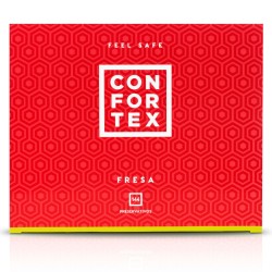 CONFORTEX - STRAWBERRY CONDOM 144 UNITS